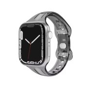 eses Silikonový transparentní řemínek pro Apple Watch - Černý 42mm, 44mm, 45mm